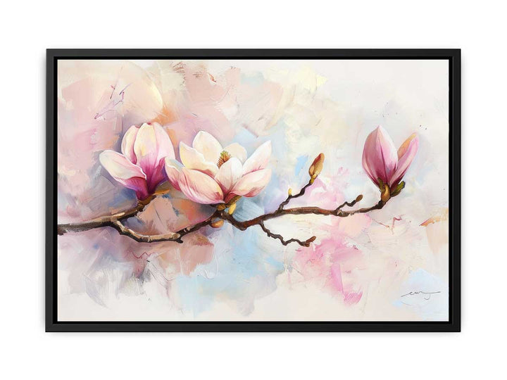 Magnolia Flower Painting  Canvas Print