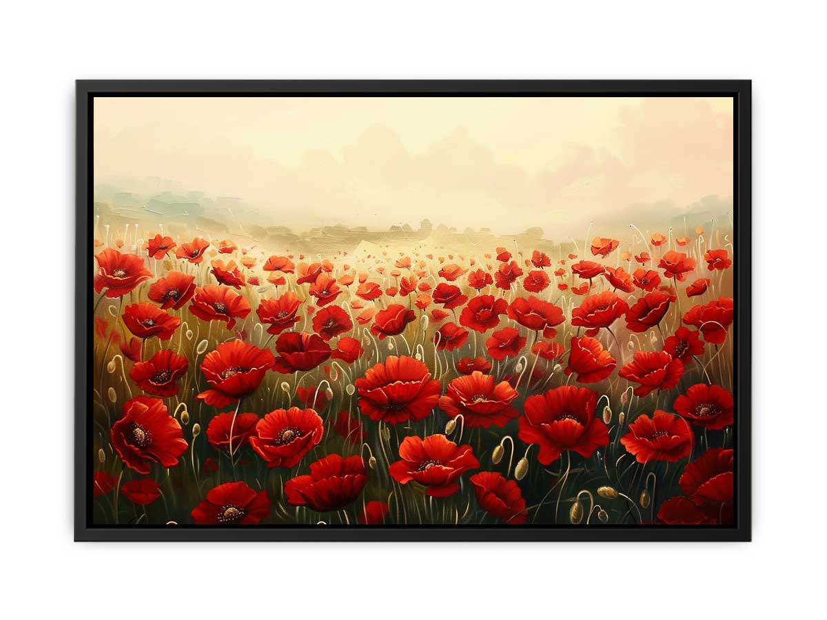 Poppy Field Painting  Canvas Print