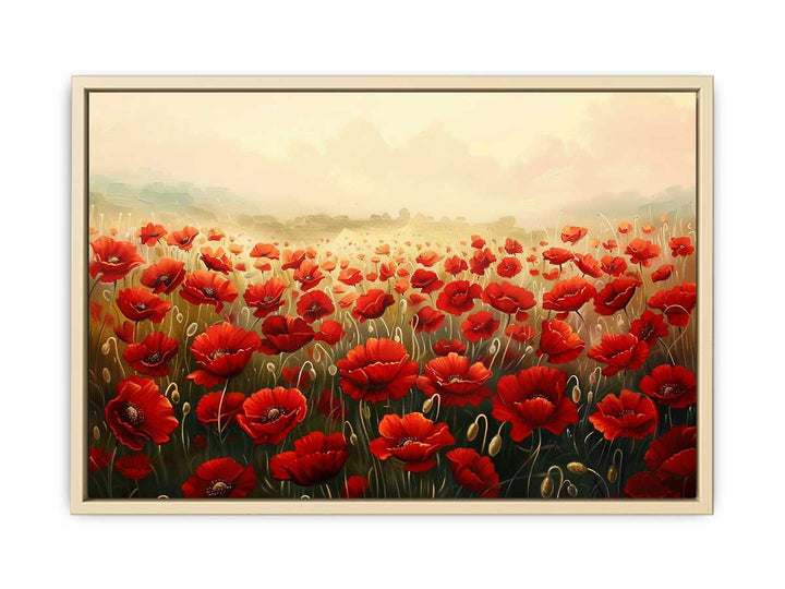 Poppy Field Painting  Art Print