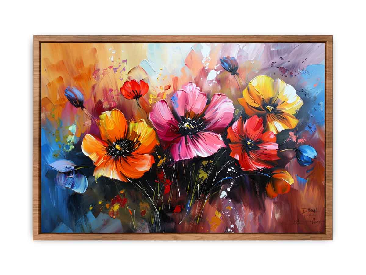 Colorful Floral Painting Poster