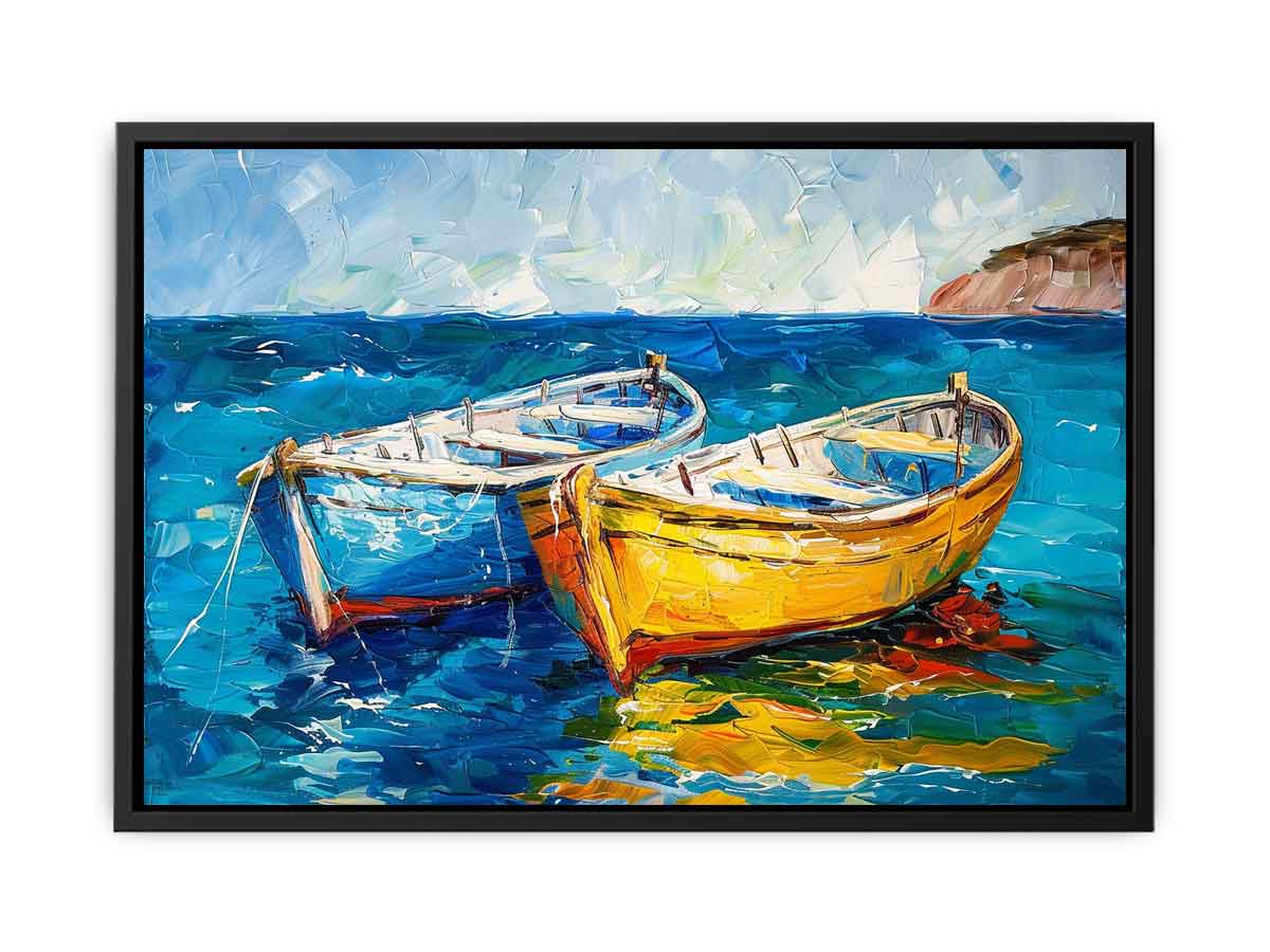 Boats Painting  Canvas Print