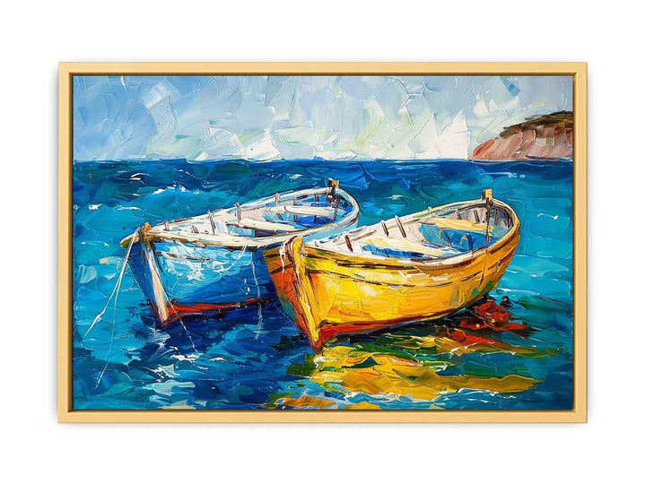 Boats Painting  Streched canvas