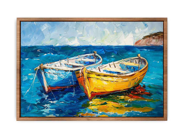 Boats Painting Poster
