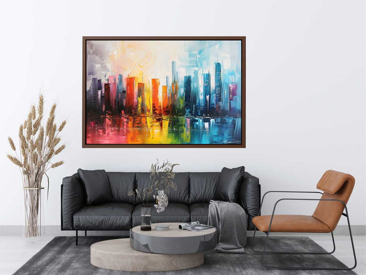 Modern Abstract  City Painting