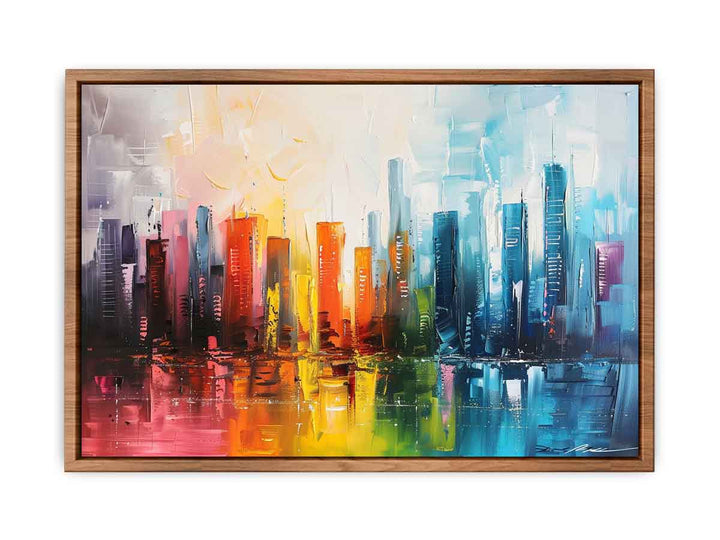 Modern Abstract  City Painting Poster