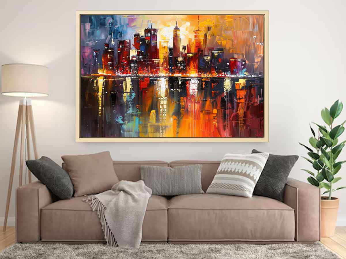 Modern Abstract City Art Painting