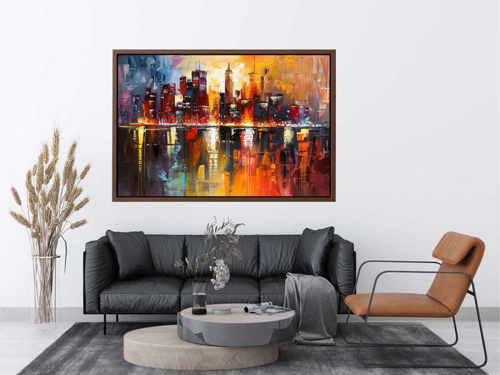 Modern Abstract City Art Painting