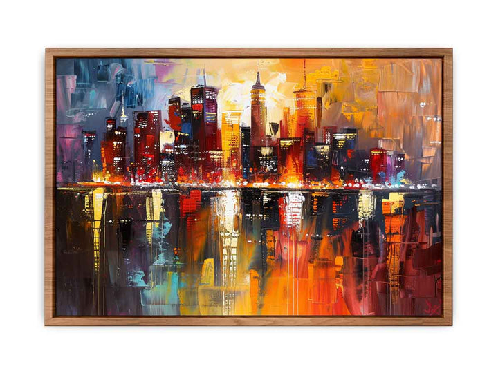 Modern Abstract City Art Poster