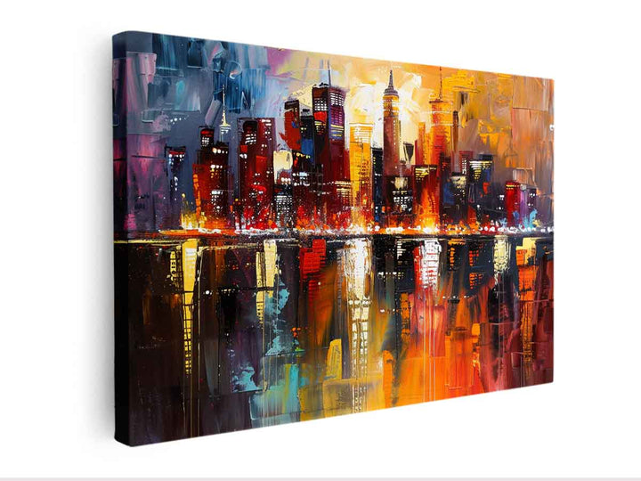 Modern Abstract City Art Painting