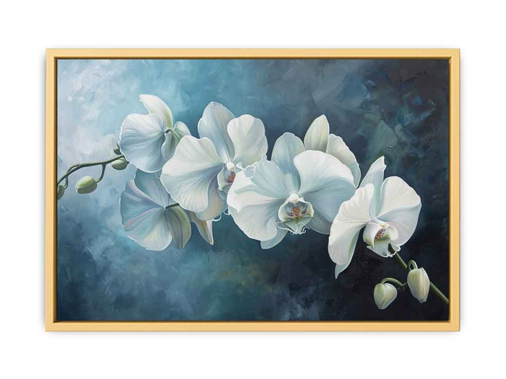 White Orchid  Painting  Streched canvas