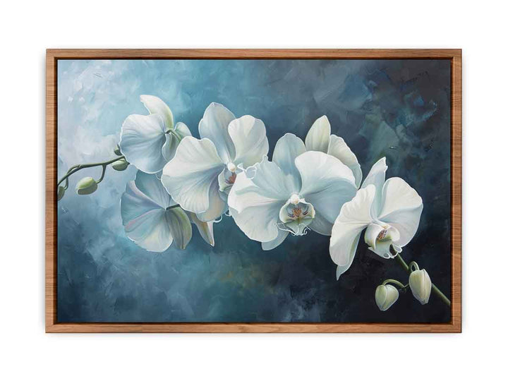 White Orchid  Painting Poster