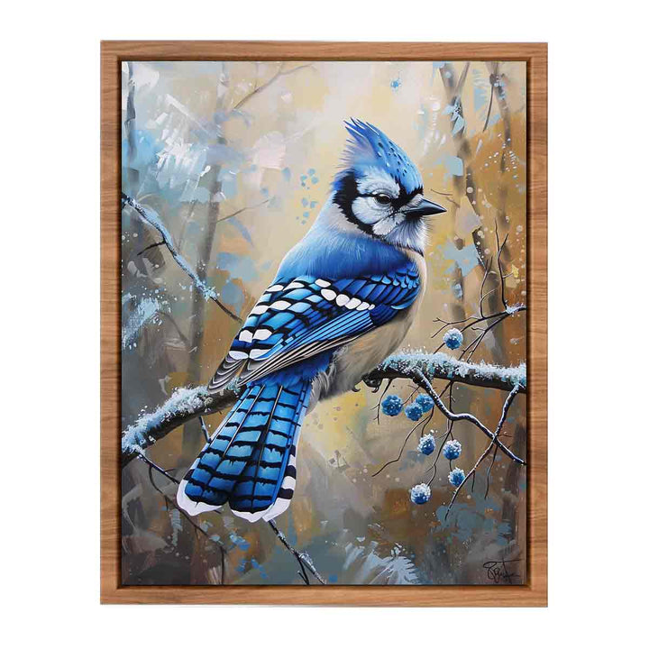 Jay  Blue  Bird Painting Poster