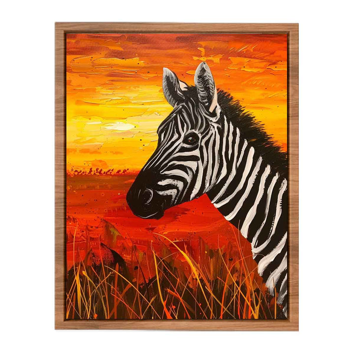 Zebra Painting framed Print