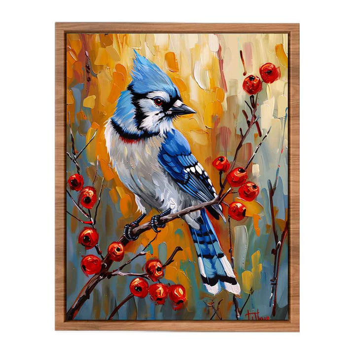 Blue Jay Painting Poster