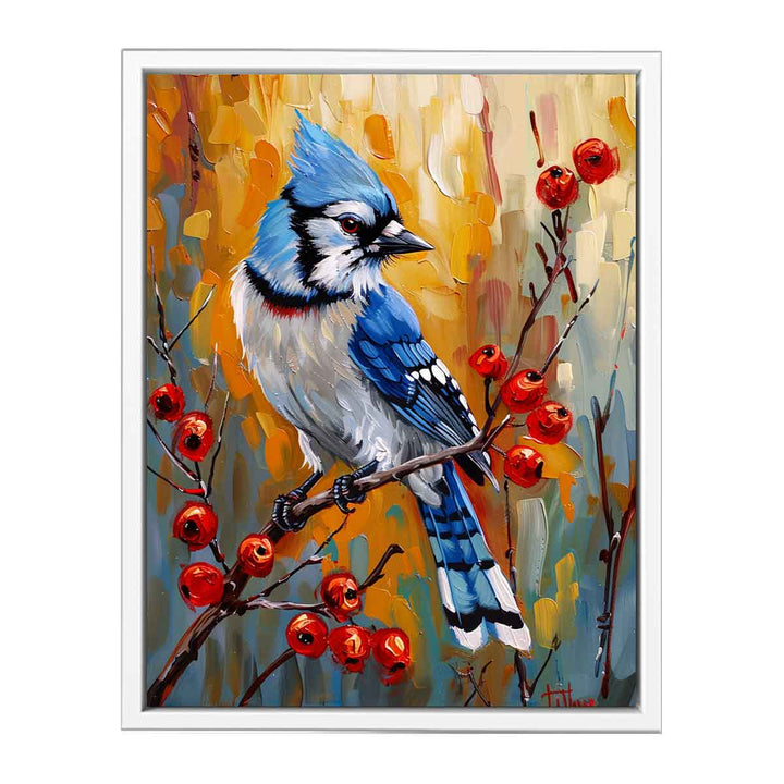 Blue Jay Painting Framed Print