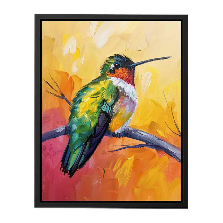 Humming Bird Painting  Canvas Print