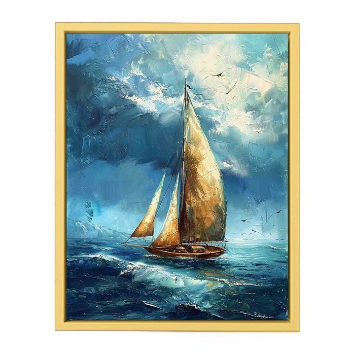 Sailing Boat  Painting  Streched canvas