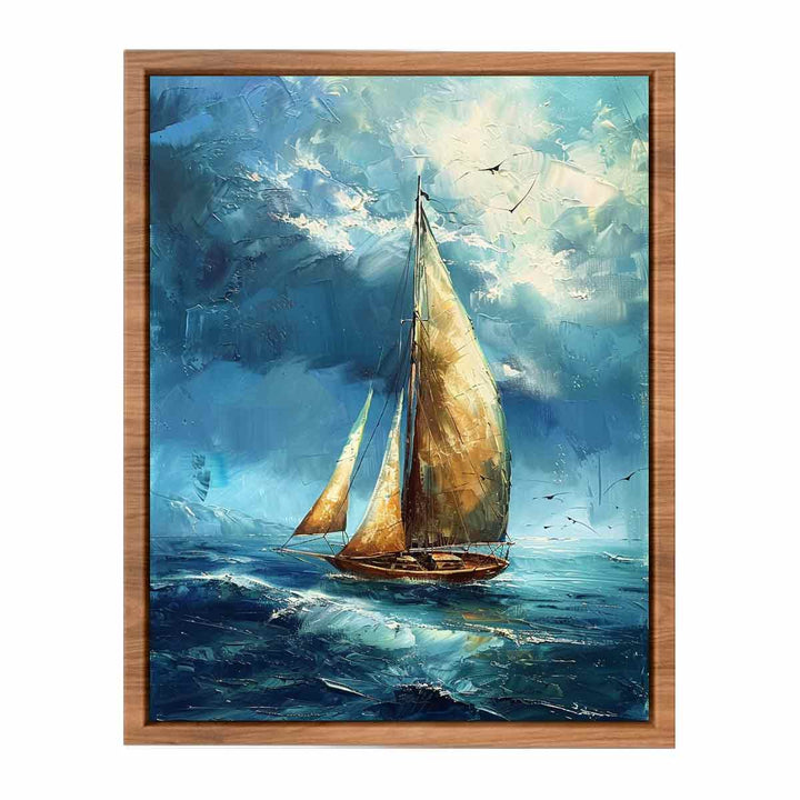 Sailing Boat  Painting Poster