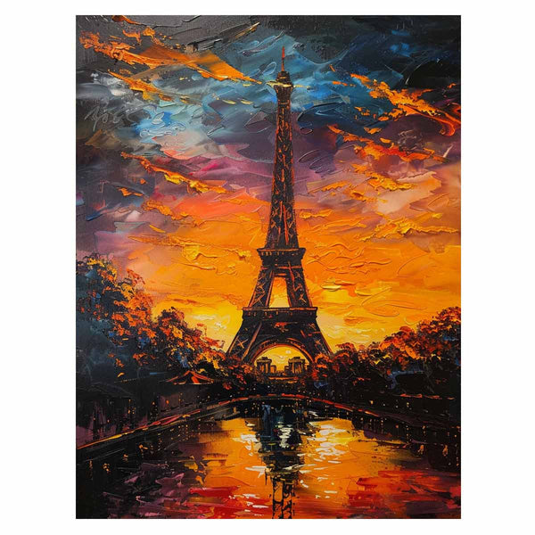 Eiffel Sunset Painting