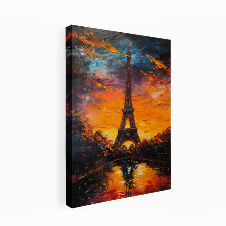 Eiffel Sunset Painting