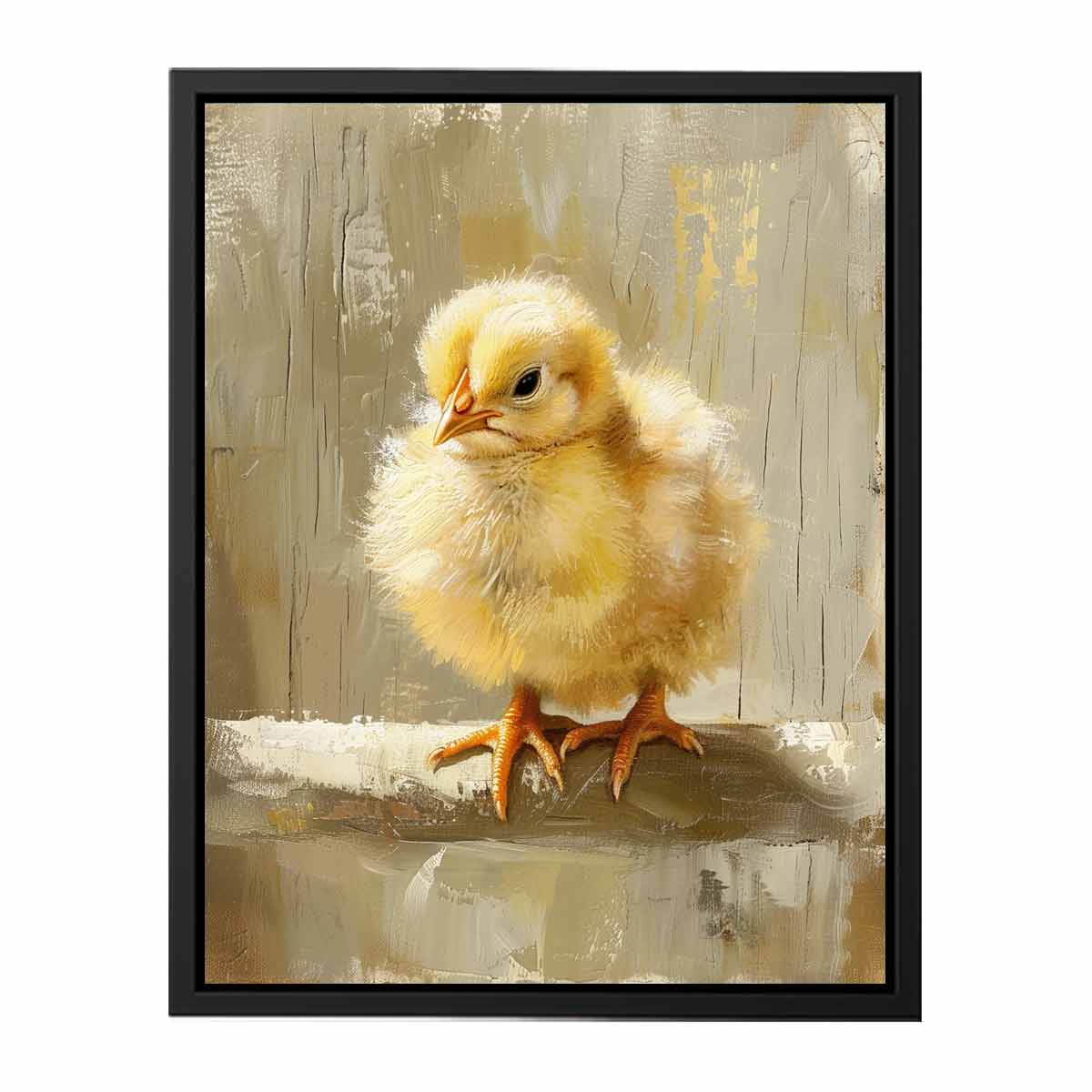 Baby Chicken Art Painting  Canvas Print