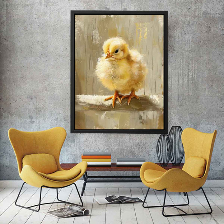 Baby Chicken Art Painting canvas Print