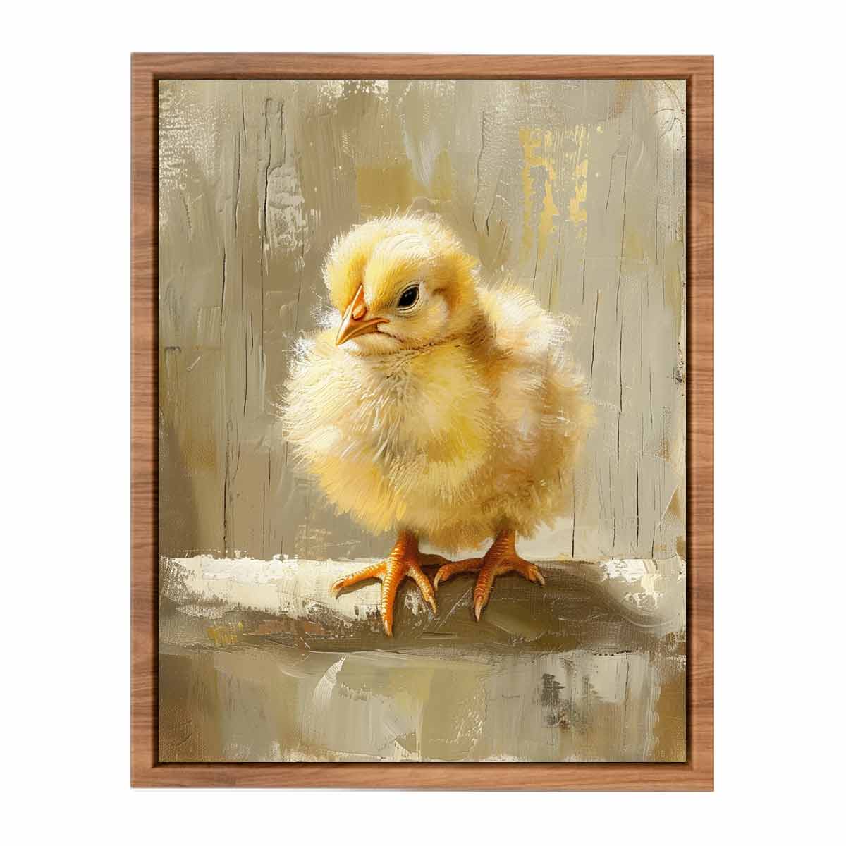 Baby Chicken Art Painting Poster