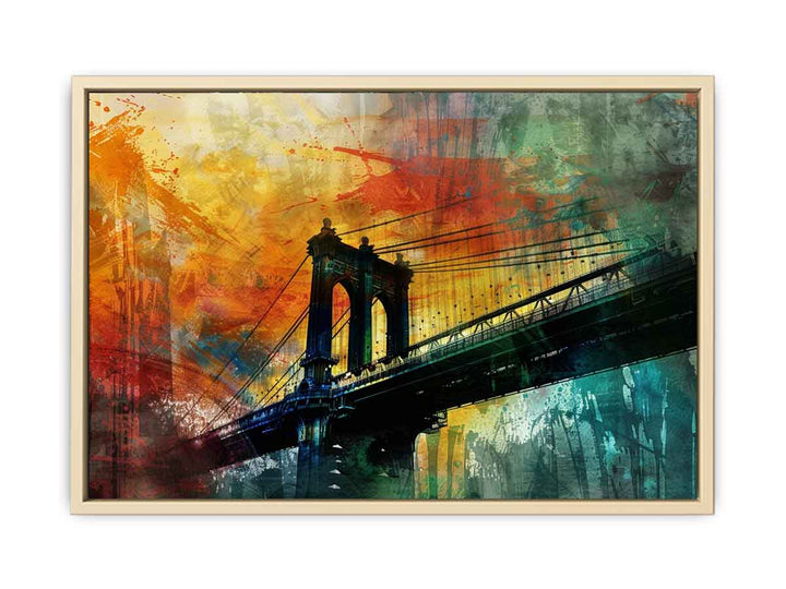 City Bridge Abstract Art  Art Print