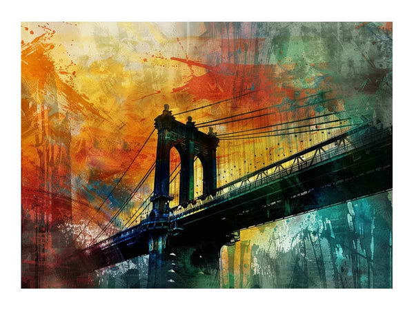 City Bridge Abstract Art Print