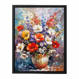 Flowers Knife Painting  Canvas Print