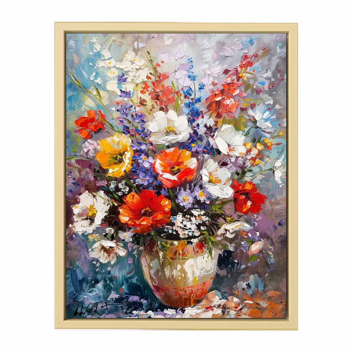 Flowers Knife Painting  Art Print