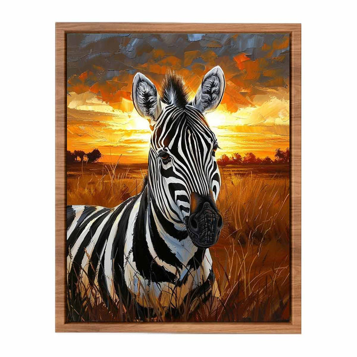 Zebra  Painting framed Print