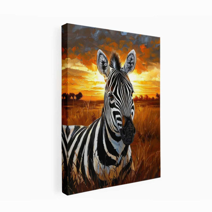 Zebra  Painting canvas Print