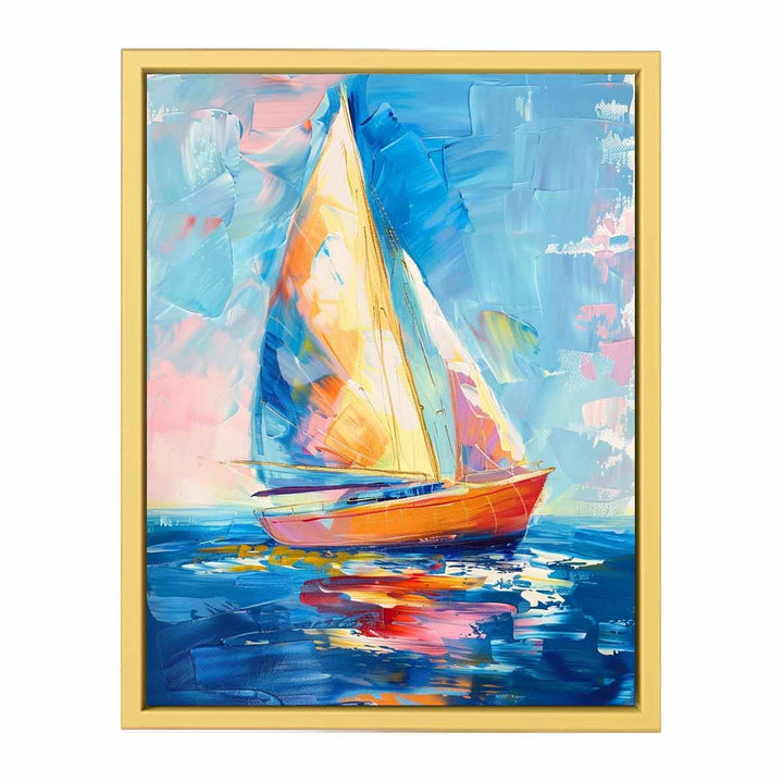 Sailing Boat  Painting  Streched canvas