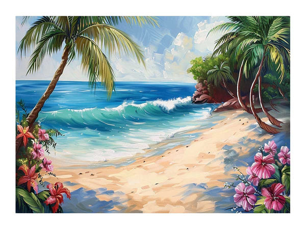 Tropical Beach Painting