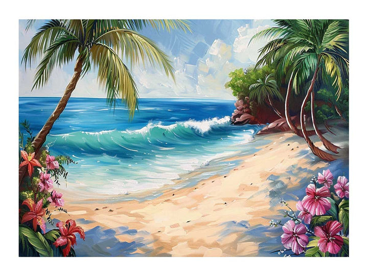 Tropical Beach Painting