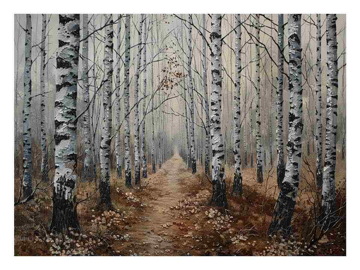 Grey Birch Trees
