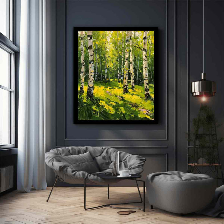 Birch Trees Painting