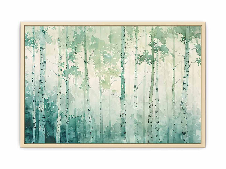 Birch Trees watercolor  Art Print