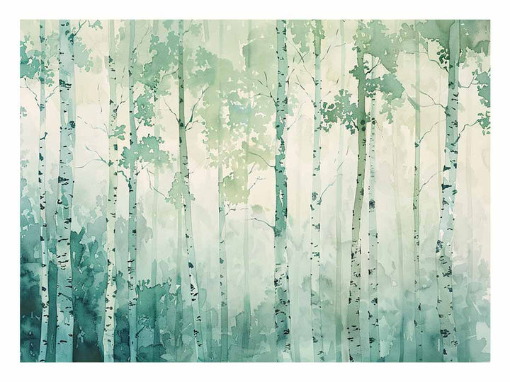 Birch Trees watercolor