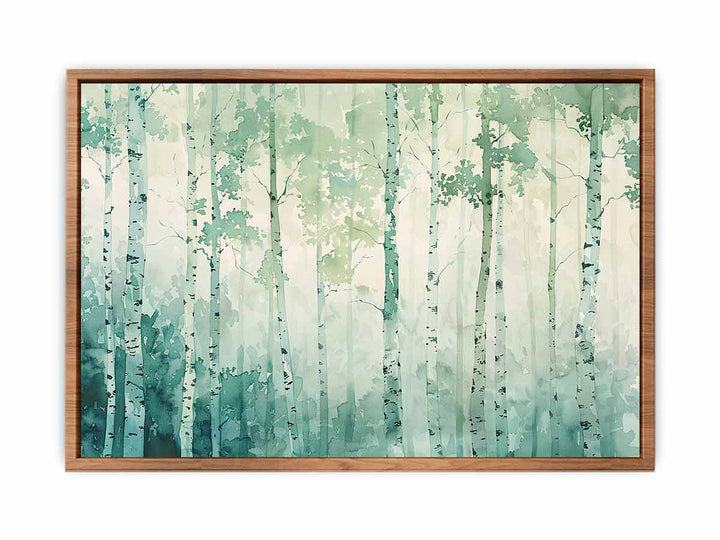 Birch Trees watercolor Poster