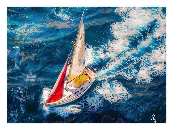 Boat-Sea-Knife-Art-Painting