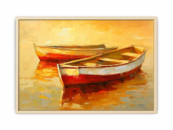 Golden Boats  Art Print