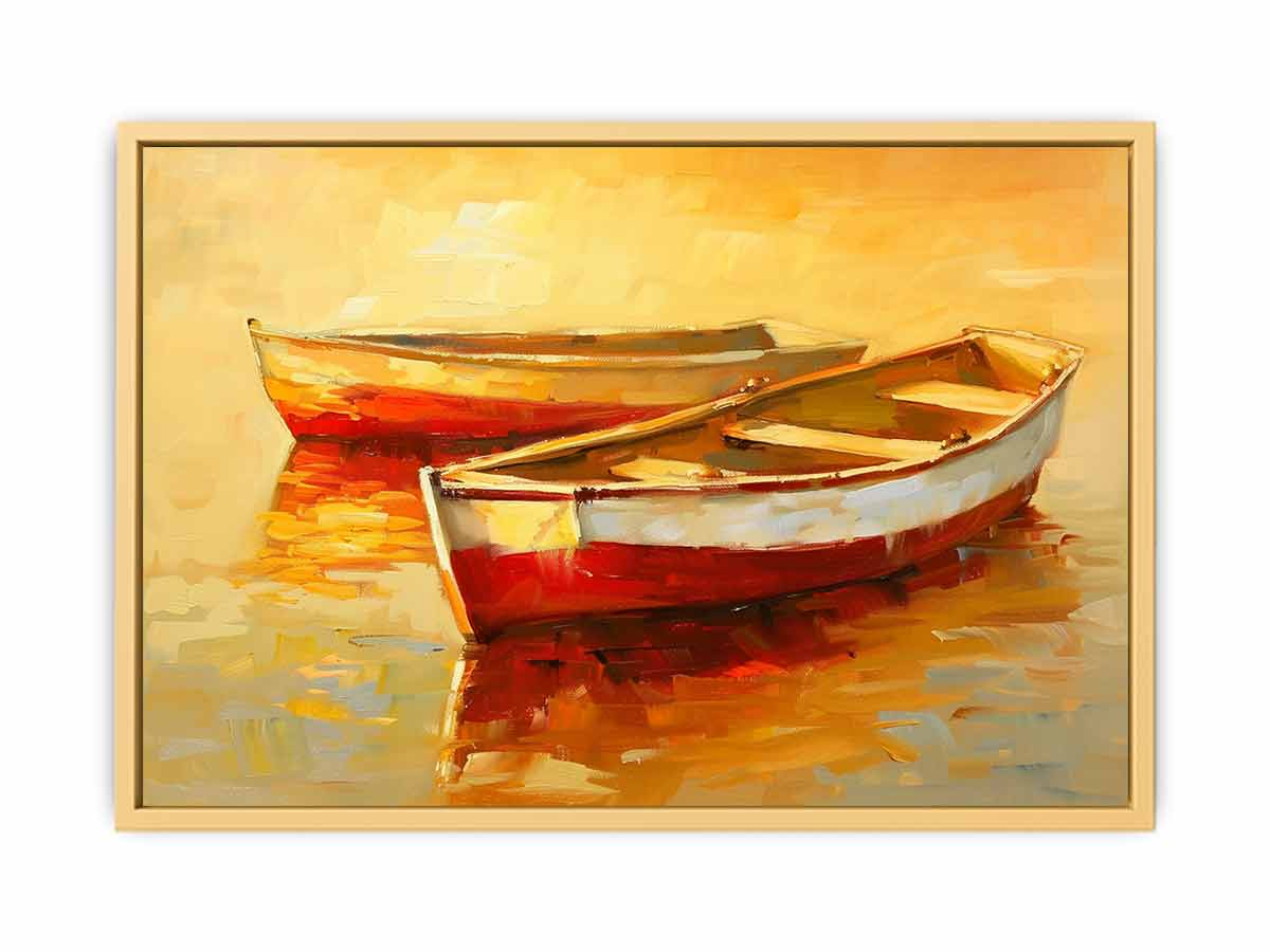 Golden Boats  Streched canvas