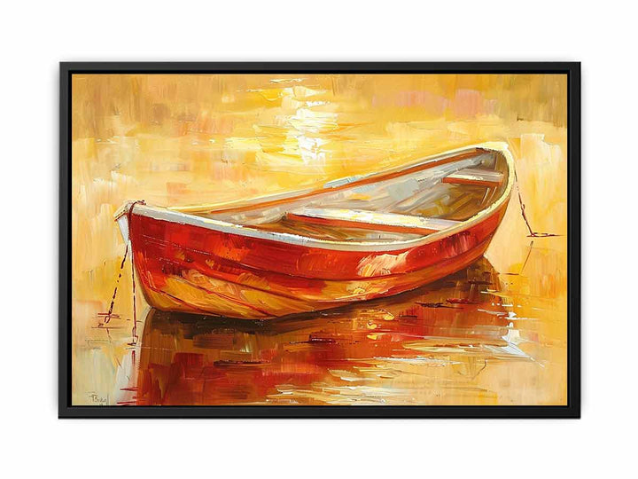Boat in Sunset  Canvas Print