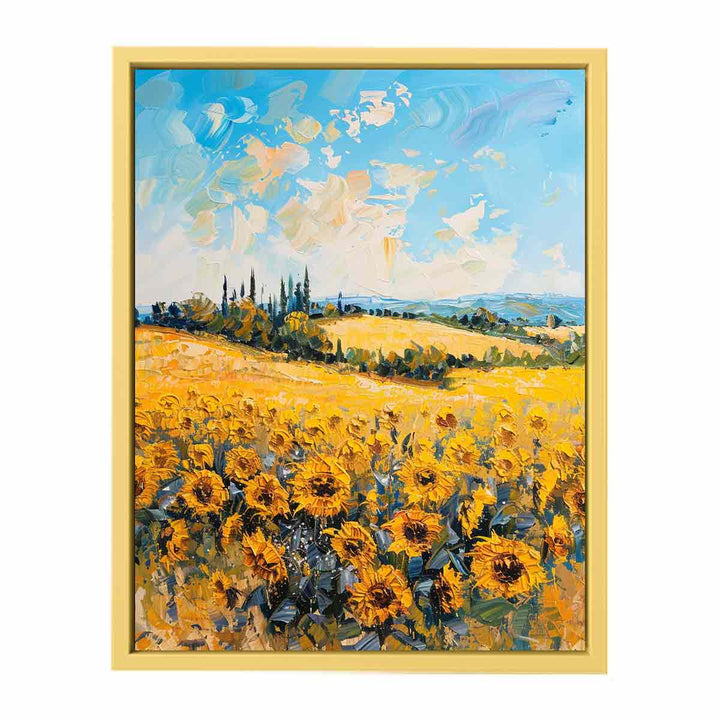 Sunflower Field   Streched canvas