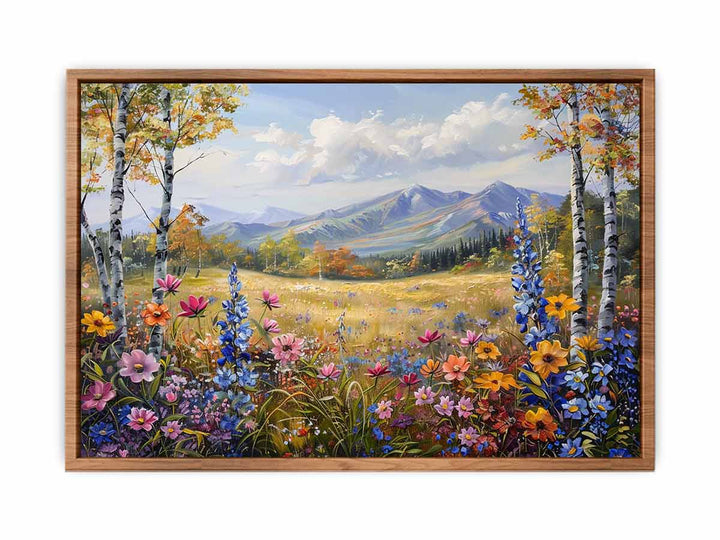 Flowers Landscape Poster