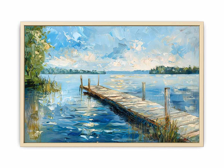 Lake Dockscape Art  Art Print