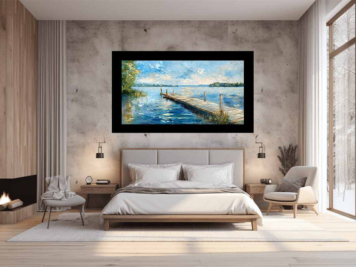 Lake Dockscape Art Painting