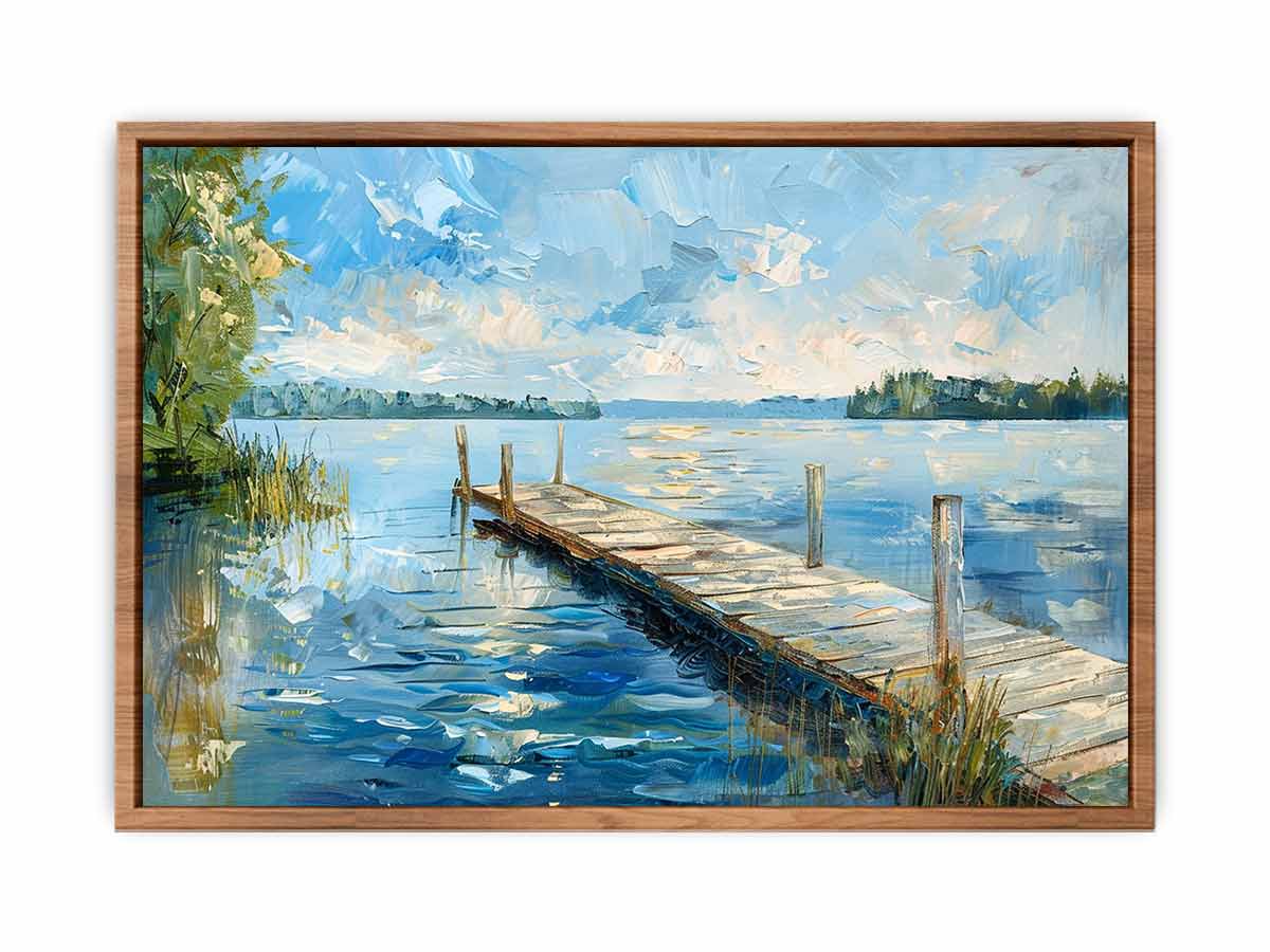 Lake Dockscape Art Poster